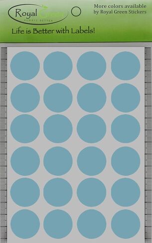 Royal Green Colored Labels 1" inch in 13 Assorted Colors - Sticker Dots 25mm one inch - 312 Pack in Kuwait