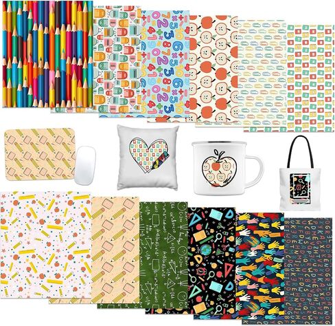 Tintnut Tie Dye Sublimation Transfer Paper - 12 Sheets 12inchesx10inches, Rainbow Sublimation Transfer Ink Sheets Compatible with Cricut for DIY MugsTumblers Key Chain T-Shirts in Saudi Arabia
