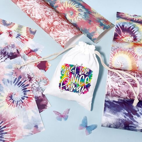 Tintnut Tie Dye Sublimation Transfer Paper - 12 Sheets 12inchesx10inches, Rainbow Sublimation Transfer Ink Sheets Compatible with Cricut for DIY MugsTumblers Key Chain T-Shirts in Saudi Arabia
