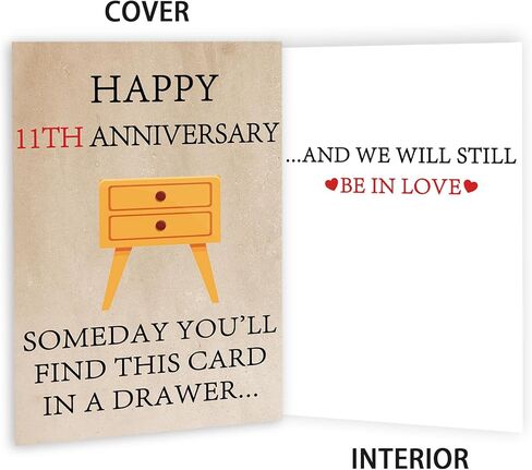Happy 8 Year Anniversary Card for Him Her, Funny 8th Wedding Anniversary Card for Couple Husband Wife, Best Bronze Aday Gifts for Men Women, Sweet Valentines Gifts Ideas in Kuwait