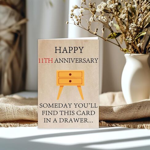 Happy 8 Year Anniversary Card for Him Her, Funny 8th Wedding Anniversary Card for Couple Husband Wife, Best Bronze Aday Gifts for Men Women, Sweet Valentines Gifts Ideas in Kuwait