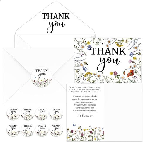 Marspark 25 Pack Thank You Sympathy Cards Funeral Thank You Cards with Envelopes Sticker and Message Memorial Bereavement Postcards for Family Friends Loved Ones Celebration of Life(Cardinals) in Saudi Arabia