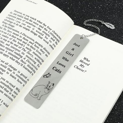 2pcs Funny Cat Bookmarks for Women, Reading Gifts for Cat Lovers Cute Book Marks Gift for Reading Women Bookworm Book Lovers Book Reading Accessories Christmas Stocking Stuffers (SQ0543+SQ0544+HE040) in Kuwait