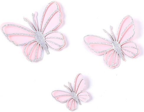 Leadigol 15pcs الفراشة كب كيك الديكور كعكة Topper الفراشة الطاولة القبعات المركزية مركزية الفراشة ديكور حفلة لحفلات عيد الميلاد لوازم حفلات عيد الميلاد in Kuwait