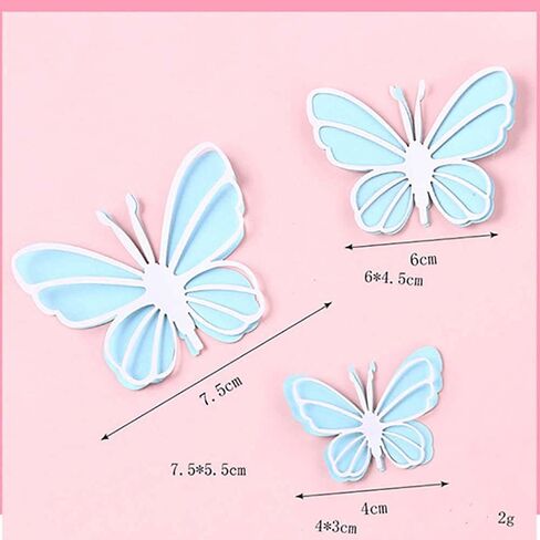 Leadigol 15pcs الفراشة كب كيك الديكور كعكة Topper الفراشة الطاولة القبعات المركزية مركزية الفراشة ديكور حفلة لحفلات عيد الميلاد لوازم حفلات عيد الميلاد in Kuwait