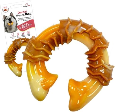 Dental Munch Boomerang Pet Toy, Bacon Scented Nylon Dog Bones, Savor Stimulating Dog Chew Toys, Long-Lasting and Durable Dog Toys for Boredom in Saudi Arabia