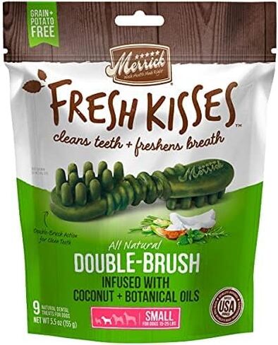 Merrick Fresh Kisses Double-Brush Dental Treats Variety Pack (5.5 Ounce (Pack of 2), Variety Pack) in Saudi Arabia