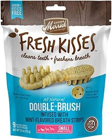 Merrick Fresh Kisses Double-Brush Dental Treats Variety Pack (5.5 Ounce (Pack of 2), Variety Pack) in Saudi Arabia