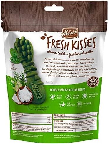 Merrick Fresh Kisses Double-Brush Dental Treats Variety Pack (5.5 Ounce (Pack of 2), Variety Pack) in Saudi Arabia