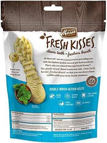 Merrick Fresh Kisses Double-Brush Dental Treats Variety Pack (5.5 Ounce (Pack of 2), Variety Pack) in Saudi Arabia