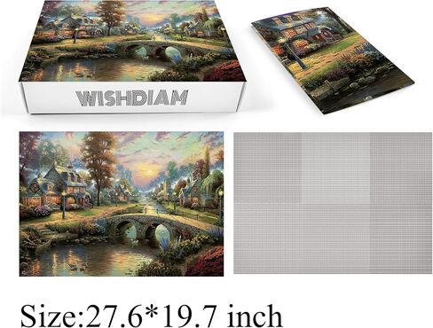 2 Pack Puzzles for Adults 1000 Pieces, Jigsaw Puzzles Simpler Times & Sunset on Lamplight Lane, Vintage Jigsaw Puzzles for Adults 1000 Pieces and Up, for Puzzle Lovers in Saudi Arabia