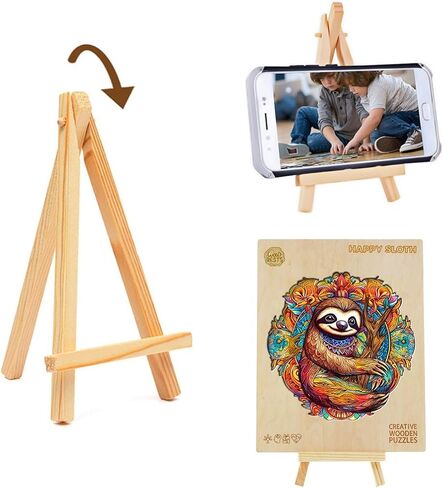 Wooden Jigsaw Puzzle, Sloth Puzzles for Adults, 100pcs 7.8 * 7.7in. Eco-Friendly Unique Animal Shape Sloth Puzzle, Toy Gift for Adults and Kids in Saudi Arabia