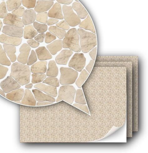 3 Sheets Self-Adhesive Decorative Film Paving Stones and Surfaces for Model Making in Scale 1:87 Scale H0 (UK: 3.5 mm Scale) (Broken Mosaik) in Saudi Arabia