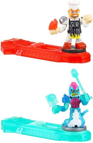 Legends of Akedo Powerstorm Versus Pack 2 Mini Battling Action Figures and 2 Battle Controllers Epic Briny Versus Bun Burner, Multicolor (15170) in Saudi Arabia