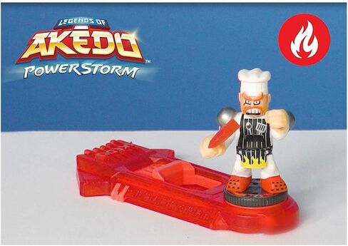 Legends of Akedo Powerstorm Versus Pack 2 Mini Battling Action Figures and 2 Battle Controllers Epic Briny Versus Bun Burner, Multicolor (15170) in Saudi Arabia