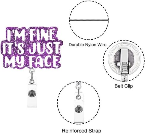 Funny Cartoon Retractable Badge Reel Holder Cute Cartoon Design Name Tag Card Gift Alligator Badge Accessories Office Supplies forr Nurses Doctors Office Workers in Kuwait