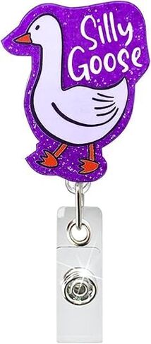 Funny Cartoon Retractable Badge Reel Holder Cute Cartoon Design Name Tag Card Gift Alligator Badge Accessories Office Supplies forr Nurses Doctors Office Workers in Kuwait