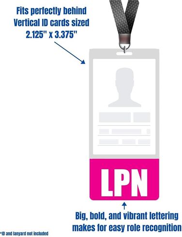 LPN Badge Buddy (Blue) - Vertical Heavy Duty Badge Tags for Licensed Practical Nurses - Double Sided Identification Card in Saudi Arabia