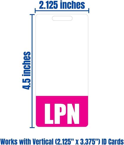 LPN Badge Buddy (Blue) - Vertical Heavy Duty Badge Tags for Licensed Practical Nurses - Double Sided Identification Card in Saudi Arabia