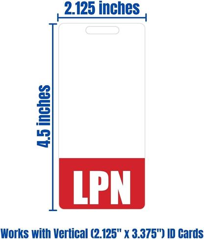 LPN Badge Buddy (Blue) - Vertical Heavy Duty Badge Tags for Licensed Practical Nurses - Double Sided Identification Card in Saudi Arabia