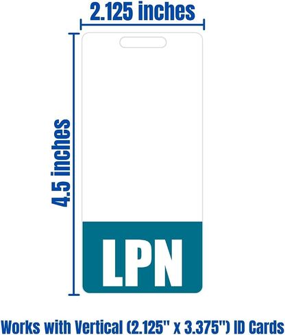 LPN Badge Buddy (Blue) - Vertical Heavy Duty Badge Tags for Licensed Practical Nurses - Double Sided Identification Card in Saudi Arabia