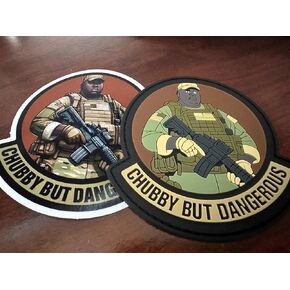 Big Al' - Chubby But Dangerous - OCP 3.5" PVC Patch - Meal Team 6 Member Patch & Sticker Combo