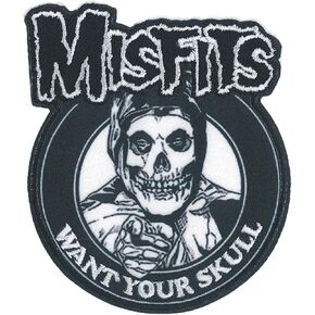 C&D Visionary Misfits تريد رقعة الجمجمة الخاصة بك ، أسود ، أبيض