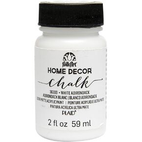 FolkArt 36300 Home Decor Chalk Furniture & Craft Paint in Assorted Colors, 2 ounce, White Adirondack