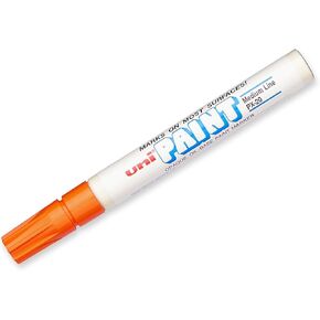 6 MARKERS: Sanford Brands uni-Paint Marker, Medium Point, Orange 63607