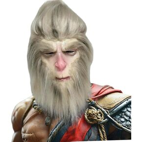 Realistic New Wukong Monkey Mask Latex Full Head Animal Monkey King Masks Game Dress up Halloween Cosplay Costume Accessory Props