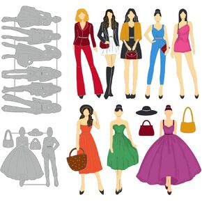 Globleland Fashion Woman Die Cut Lady Dress Skirt for Card Scrapbooking and DIY Craft Craft Paper Card Decor