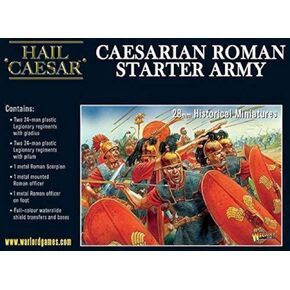 Warlord Games WL109911101 Caesarian Roman Starter Army, 96 Plastic Figures, 2 Official Calls, 1 Scorpio, 28 mm Scale
