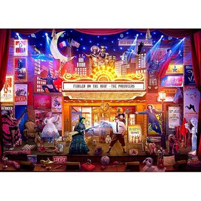 Broadway's Best 1000-Piece Jigsaw Puzzle by Rachid Lotf | Fun Brain Teaser, Toys & Games for Kids and Adults | 28 x 20 Inches