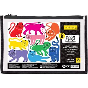 Mudpuppy Unicorns Pouch Puzzle, 12 Extra-Thick Pieces, 14"x11" – Great for Kids Age 2+ – Perfect for Travel – Helps Develop Hand-Eye Coordination - Packaged in Secure, Reusable Pouch