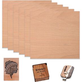 Longer Diversified Double Sided Plywood Sheets for Your DIY Projects (11.8" x 11.8“ x 0 .118")- Black Walnut Plywood（6PCS） in Kuwait