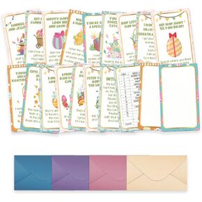 shupai Outdoor Easter Hunt Clues(19 Cards with Envelopes), Outdoor Easter Party Games(XBK002E)