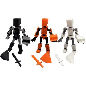 Mini 13 Action Figure, Mini T13 Action Figure 3D Printed, Fully Articulated Robot, Dummy 13 Action Figure Easy 13 Action Figure, Stop Motion Animation, Gift (7 Pack)