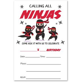 VAHATAN Soccer Birthday Invitations, 20 Packs with Envelopes Paper, Cute Theme Party Supplies for Boys