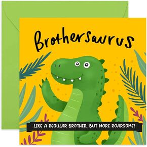 Old English Co. Dinosaur Daddy Happy Birthday Card - Fun Father's Day Greeting Card for Dad | Cute Daddysaurus Card from Children, Son, Daughter | Blank Inside & Envelope Included (Daddy) in Saudi Arabia