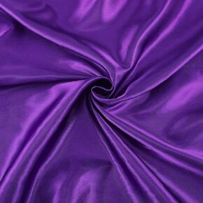 Oudain 59 Inches Easter Charmeuse Satin Purple Fabric Charmeuse Bridal Satin Silky Purple Craft and Hobby Fabric for Costumes, Apparel, Wedding, Decor, 3 Yards