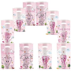 NF ORANGE 30pcs Pink Tornado Party Favor Bags，Pink Tornado Party Decorations，Pink Tornado Birthday Party Supplies Gift