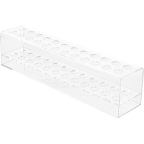 حامل القلم الاكريليك Tofficu ، معرض القلم على مدار 24 قطعة ، طبقة مزدوجة ، و Clear Pen Stand for Marker Makeup Brush Office Desk Supplies