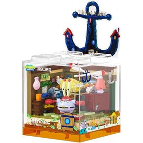 Exquisite Sponge Toy Building Block Box Set Series 1 Restaurant Building Blocks Birthday Gifts for Boys and Girl with Themed Characters for 14+ Teenagers & Adults