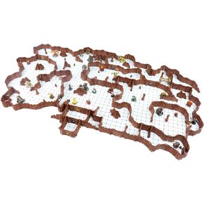 Ogre Cavern Set - Mini Dungeon Castle Cavern DND Terrain for Tabletop RPGs, Dungeons & Dragons, Pathfinder, War Gaming, and More! - by DCD (300+pcs, 9sqft, 32areas)