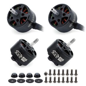 4pcs Surpass B3115 900KV Brushless Motors CW/CCW 5-6S for FPV Racing Drone Quadcopter with 250mm 18AWG Silicone Wires(Black)