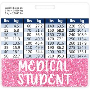 Plifal Medical Student Badge Buddy Card Holder Nursing Accessories Horizontal ID Name Identification Tags Nurse Work W Height & Weight Conversion Charts