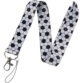 okhobby Football Neck Lanyard, Cool Soccer Lanyards for Keys, Id Card Holder, 17.7" Long