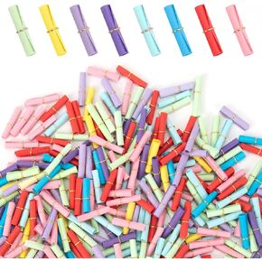 300 Pieces Scroll Paper Mini Message In a Bottle Message Paper Scrolls Mini Lucky Wishing Paper Rolls for Birthday, Anniversary, Valentine