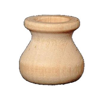 Pinehurst Crafts Unfinished Wood Round Bean Cup, Great for Mini Candlestick or Flower Pot, 1-Inch Tall (1/2" Hole), Pack of 10
