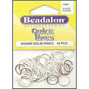 Beadalon Silver Plated Quick Links 12mm Round (42 Pcs)